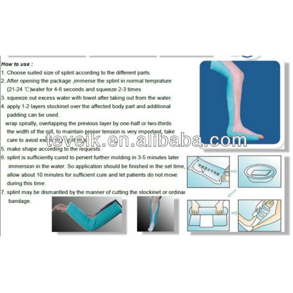 Medical Factory Price of Disposable Waterproof First aid Splint/ Orthopedic Splint