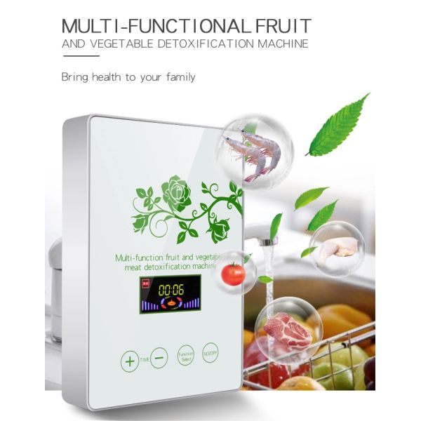 Homefish Glass Panel Portable Fruit Vegetable Sterilizing Intelligent Multifunction Machine 400mg/h Ozone Generator for Kitchen