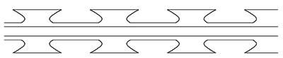 A drawing of CBT-25 razor wire.