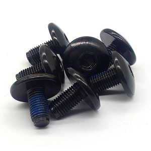 Pre Applied Adhesive Bolt Black Nylon Patch Screw Micro Machining