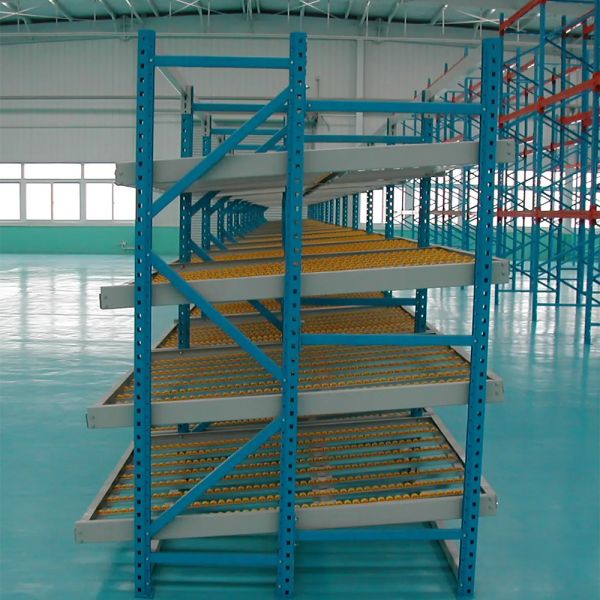 Anti Corrosion Carton Flow Rack 4 Levels Industrial Warehouse Flow Racks