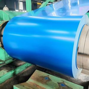 ASTM A755 50" width blue color prepinted steel coil blue color coil for roofing