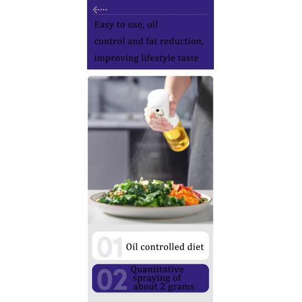 200ml Glass Oil Spray Bottle with Food-Grade Material and Custom Colors Mini Trigger Sprayer