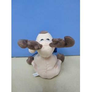 Big Christmas Plush Toys Moose / Reindeer Stuffed Animals With Ribbon