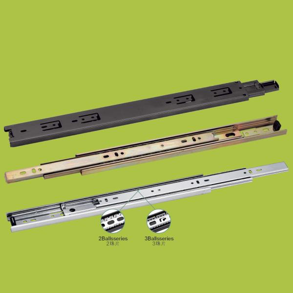 Quality cabinet hardware Black paint slides full extension runner 16 inch for sale