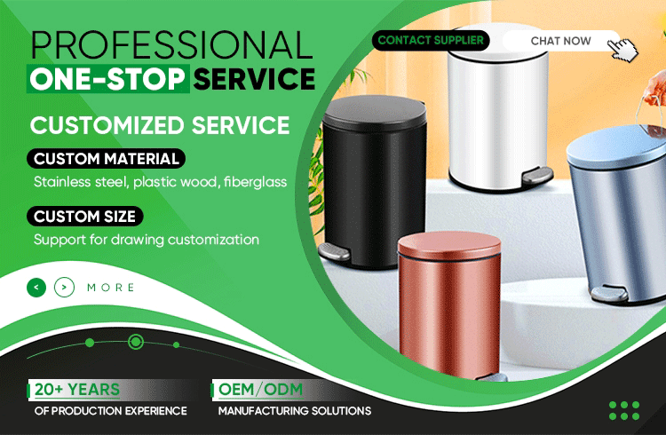 Steel and Pp Pedal Trash Can Bathroom Bin With Toilet Brush for Kitchen Recycling Storage for Household Items