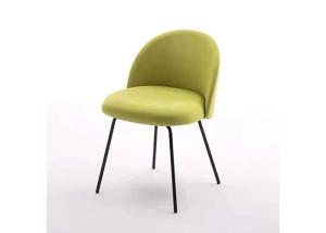 China Modern Fabric Banquet Velvet Covered Dining Chairs With Black Legs wholesale