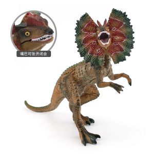 China Yellow Dilophosaurus Dinosaur Model Educational Jurassic Age Figure Toy wholesale