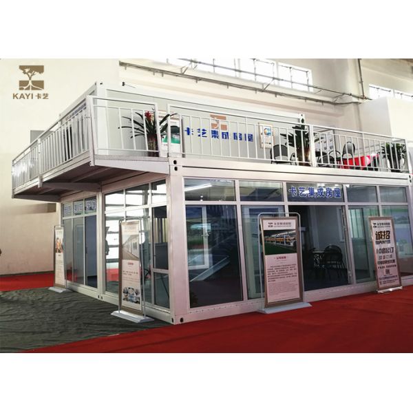 Glass Wall Prefabricated Container House With Internal Stairs And Platforms