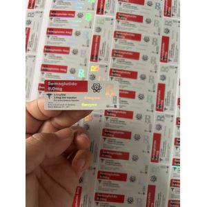 China Semaglutide 8.0mg Hologram Laser Materail Peptide Small Bottle Labels wholesale