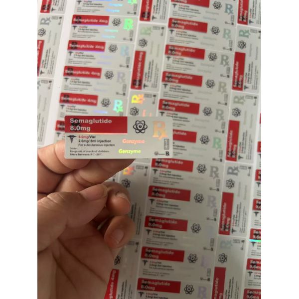 Semaglutide 8.0mg Hologram Laser Materail Peptide Small Bottle Labels