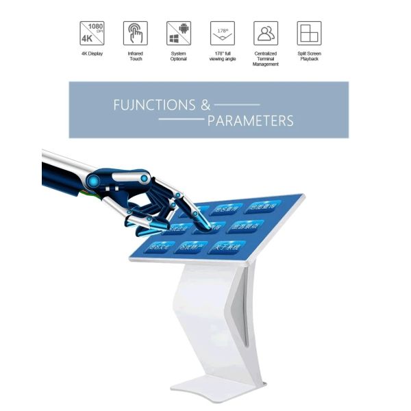 49'' Interactive Self Service Kiosk Exhibition Hall Android Windows 21.5 32 43 55''