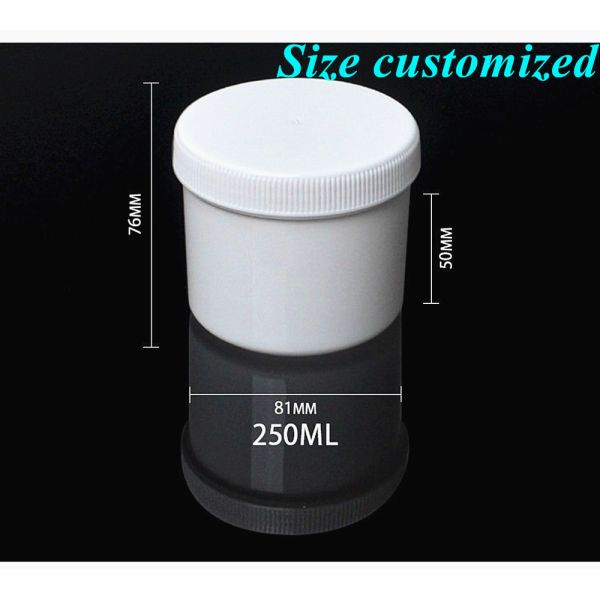 Luxury 150g 250g 500g 1000ml Empty White Black Blue Cosmetic Face Body Lotion Clear Translucent PP Plastic Cream Jar