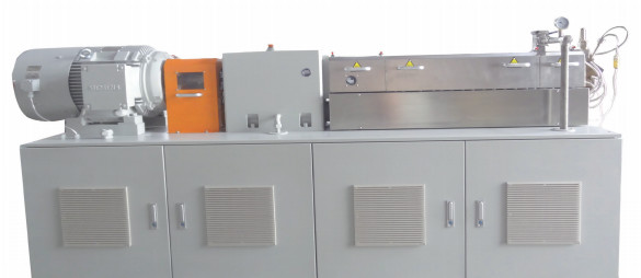 50kg / H Laboratory Twin Screw Extruder , blue Granule Co Extruder Machine