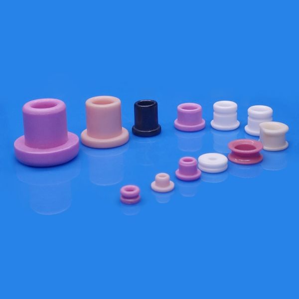 Zirconia ZrO2 Ceramic Wire Guides Double Flange Eyelets Two Side Accurate Throw