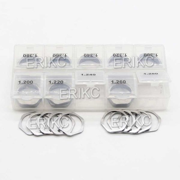 ERIKC B11 Common Rail Lift Adjusting Shim Injector Shims 50 Pieces Nozzle Adjusting Shim for Bosch