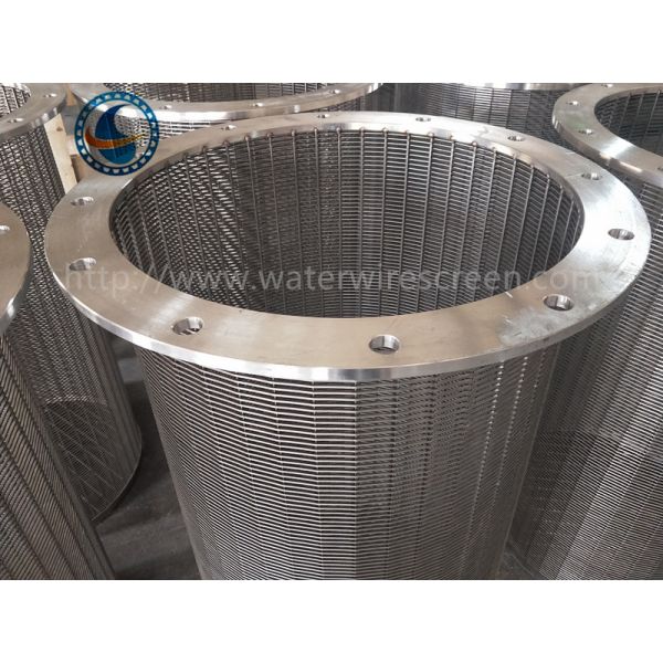 Wedge Wire 650mm Dia Rotary Drum Screen With Flange