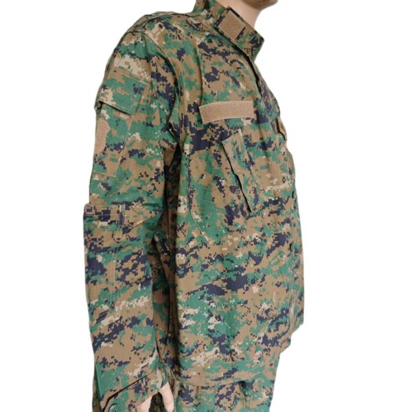 ACU Military Uniform Digital Woodland Camouflage Tactical Field Uniform 50 50 Nylon Cotton Material
