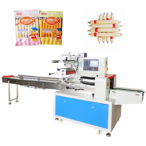 Quality Continuous Pillow Sealing Machine 2.5KW Flow Packing Machine Sausage for sale