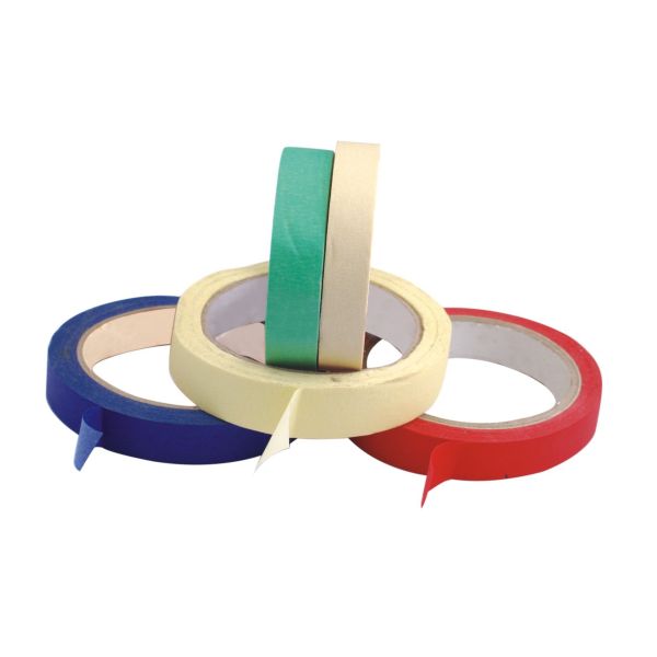 Decorative Low Tack Masking Tape , Blue Painters Masking Tape Rubber Adhesive