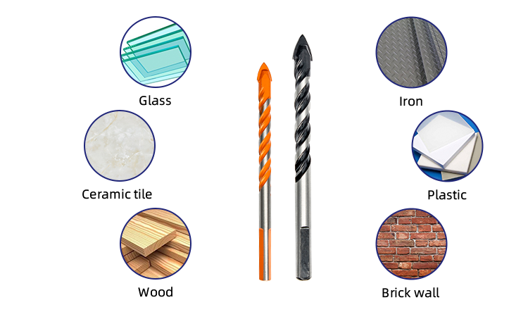 10mm Carbide Tip Tile Drill Bit Triangle Point Glass Hole Cutter Drilling