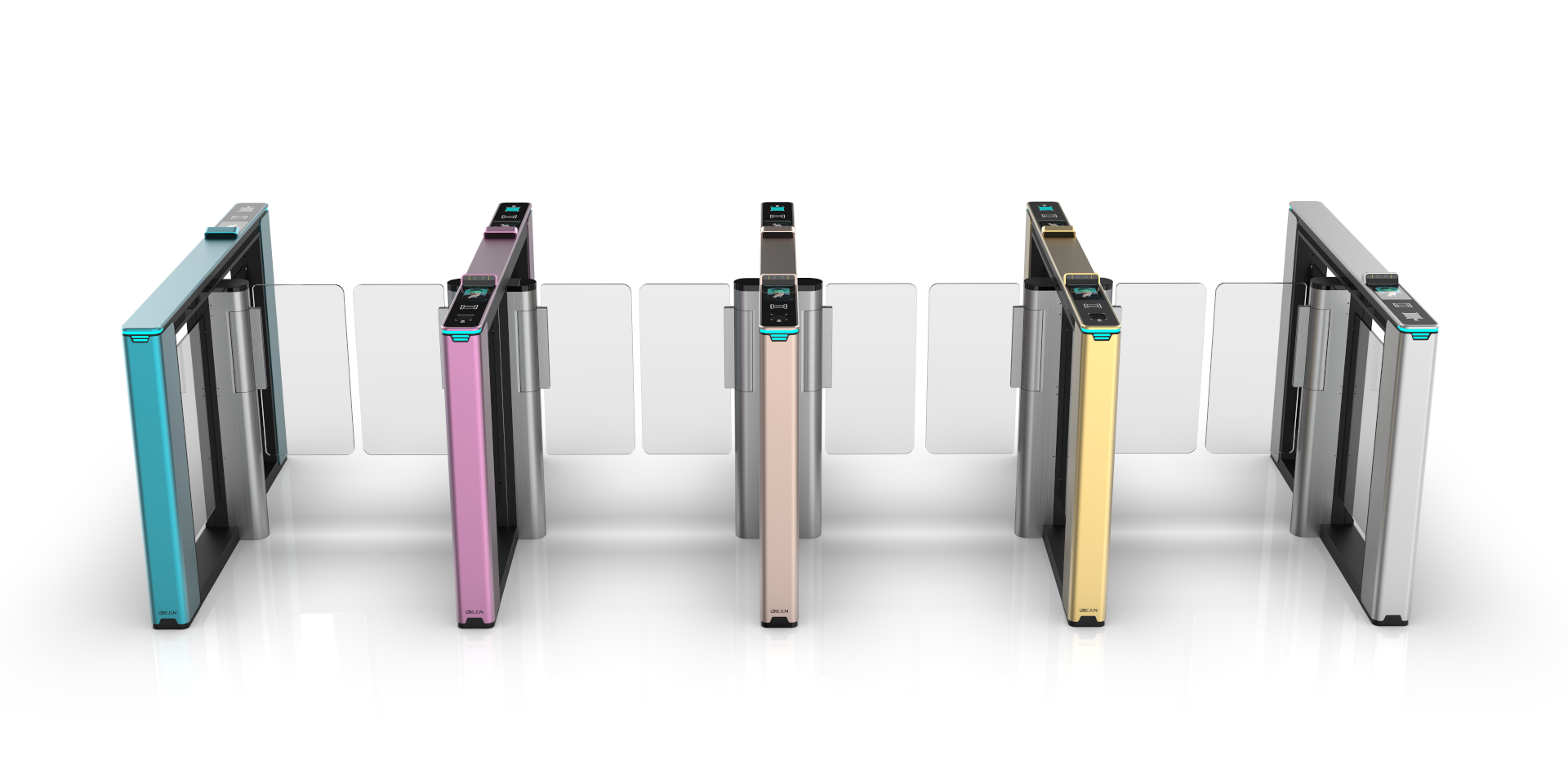 Anti-pinch Design Automatic QR Code Reader Speed Barrier Gate For Universal Speed Gate