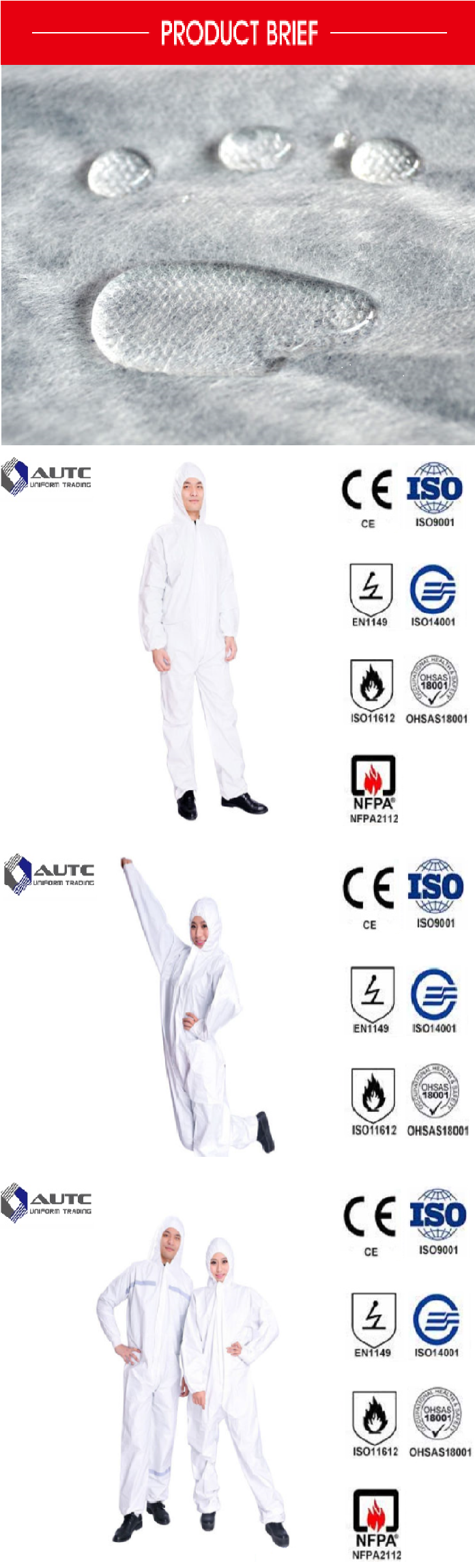 Coverall Scrubs Medical Uniforms , Operating Room Scrubs High Air Permeability