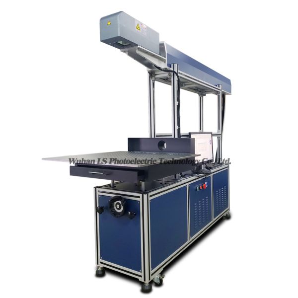 S-500 500*500mm large format CO2 glass tube laser marking machine for Jeans leather