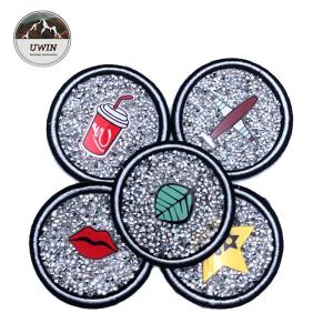 China Round Embroidered Applique Patches , Beautiful Custom Brand Patches wholesale