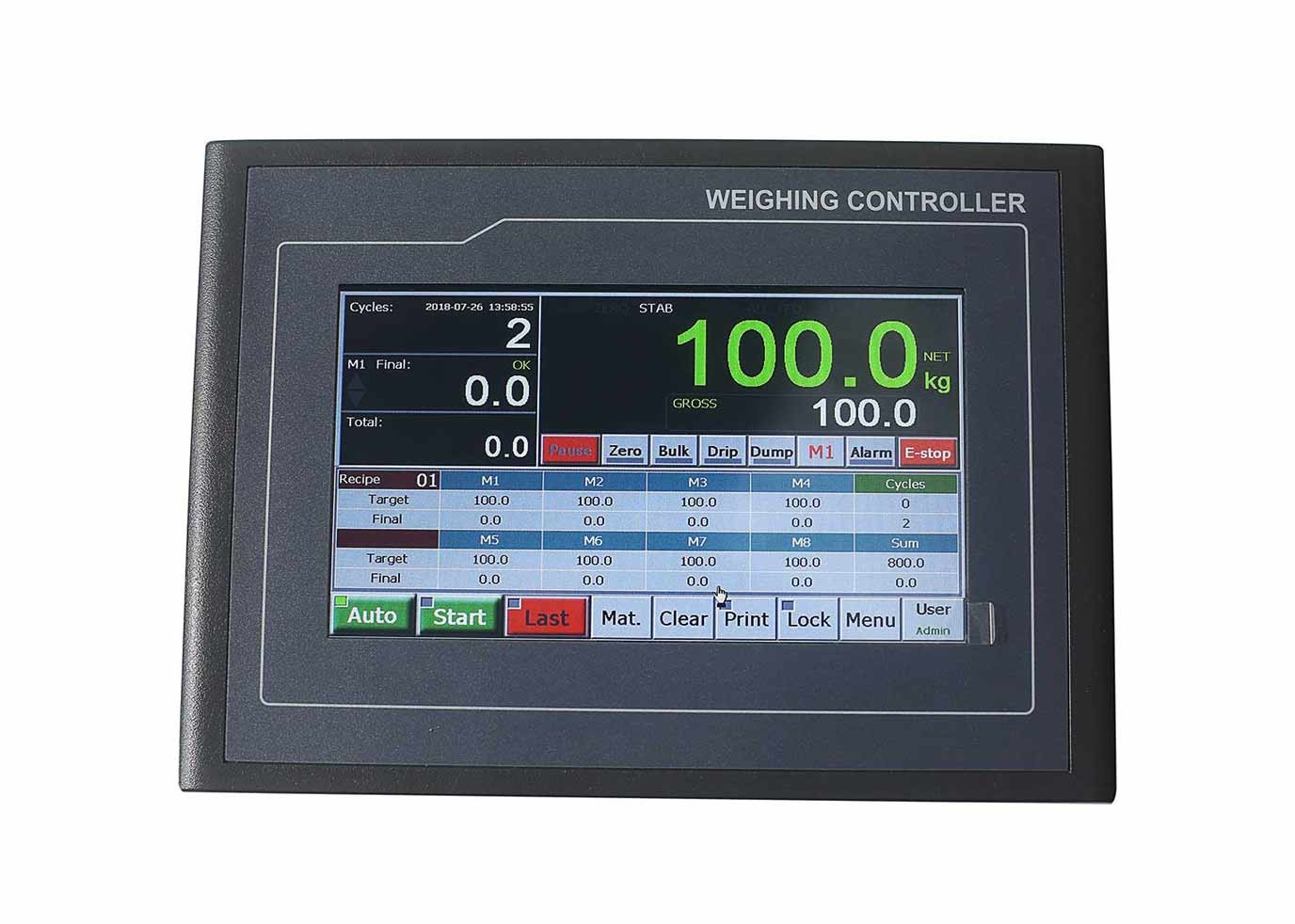 China Single Scale TFT -Touch Batch Weighing Controller With USB Communication wholesale