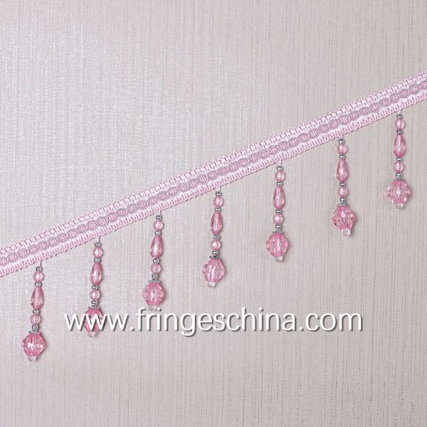 Handmade fashionable chain beads lace tassels fringes for curtain/sofa/pillow decoration