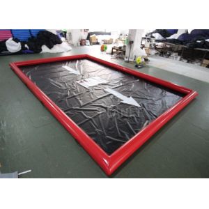 China Red 0.9mm Pvc Tarpaulin Car Wash Water Containment wholesale