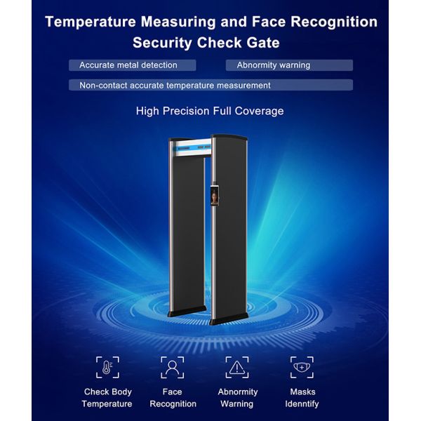 Face Recognition Infrared Thermometer Door Temperature Monitoring