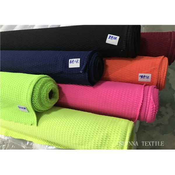 Knitting Compression Eco Friendly Fabric , Solid Colors Swimwear Material Fabric