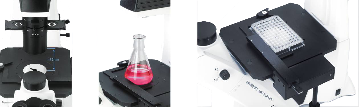 100 - 400X Biological LED Microscope Optical System Inverted Trinocular