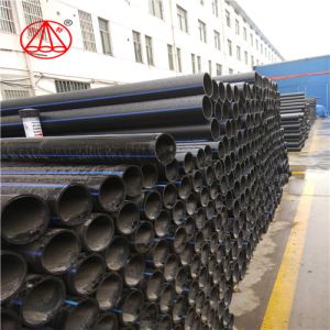 Black PN6 HDPE Water Supply Pipe SDR26 Customized Diameter ISO4427