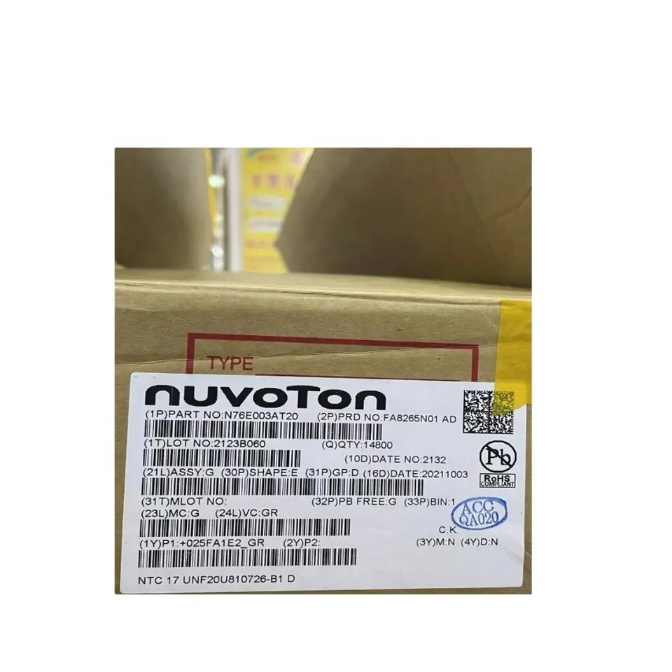 Nuvoton N76E003AT20 IC MCU 8BIT 18KB FLASH 20TSSOP electronic components N76E003AT20TR