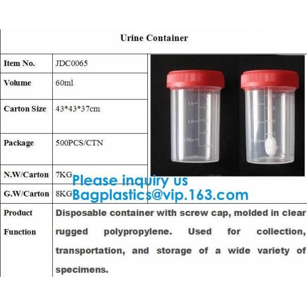 Disposable Urine Specimen Cup/Urine Sample Containers/Urine Collection Cup,Sterile Disposable Hospital Sample 60ml 100