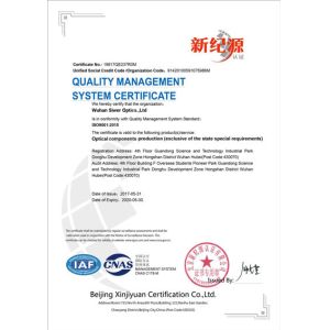 Wuhan Siwer Optics Co.,Ltd Certifications