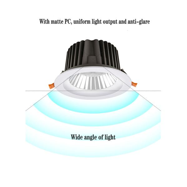 CE SAA 120mm LED Downlight 15W 18W Rustproof With PC Cover