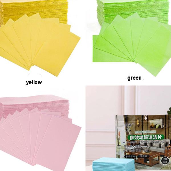 Household Floor Cleaner Paper White Pink Yellow Cleaning Paper For Floor