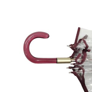 PVC Clear Windproof Straight Handle Umbrella Acrylic Handle