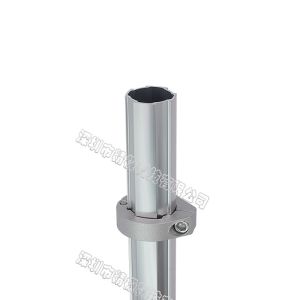 China Round Aluminum Tubing Joints Fixed Aluminum Pipe Joint Silver White on sale