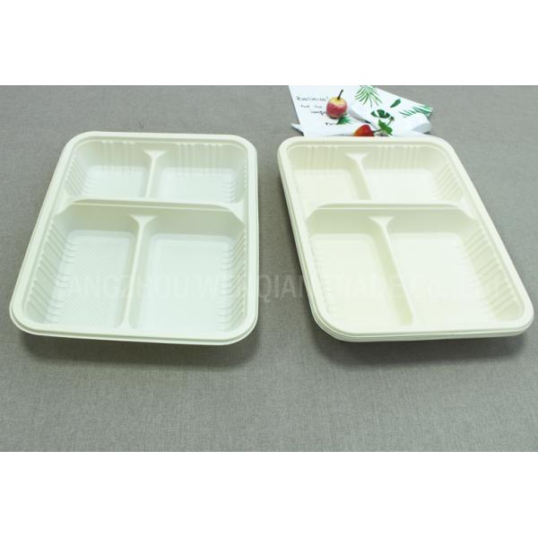 Disposable 4-Compartments Corn Starch Bioplasitc Meal Tray,Manufacturers Hot Selling Custom Takeaway Food Container