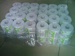 White 36 Rolls Packing Toilet Tissue Paper Roll ,  Recycle Tissue