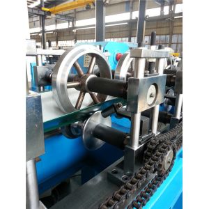 Single Chain Ridge Cap Roll Forming Machine With Auto Stacker 12 Stations