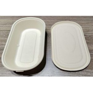 Eco Friendly Biodegradable Sugarcane Fiber Packaging 1100ml Custom Logo