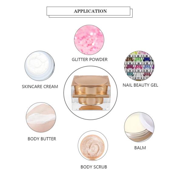 Luxury Purple Cosmetic Makeup Containers 50g Acrylic Plastic Cream Jar