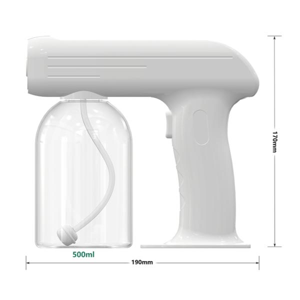 K3-L 2M Disinfect Alcohol Sprayer Wireless Rechargeable Blue Light Nano Atomizer Electric Spray Gun