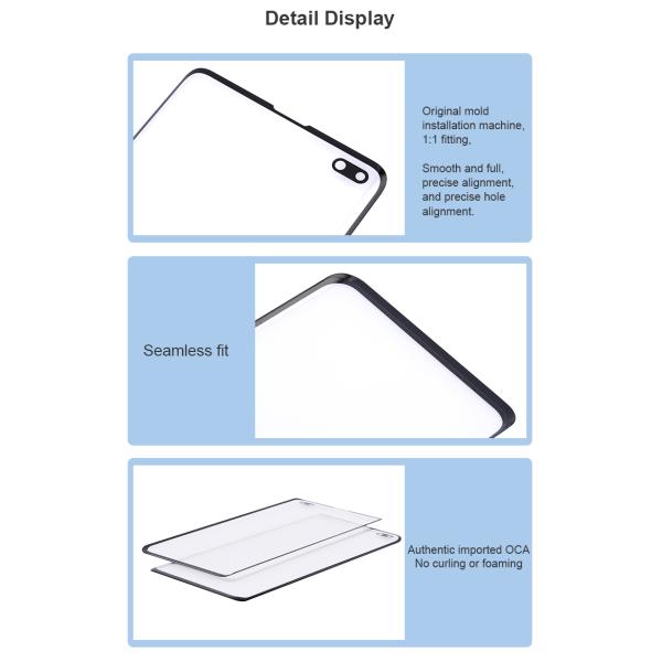 Samsung Galaxy S8 S9 S105G OCA Glass Phone Front Glass ODM